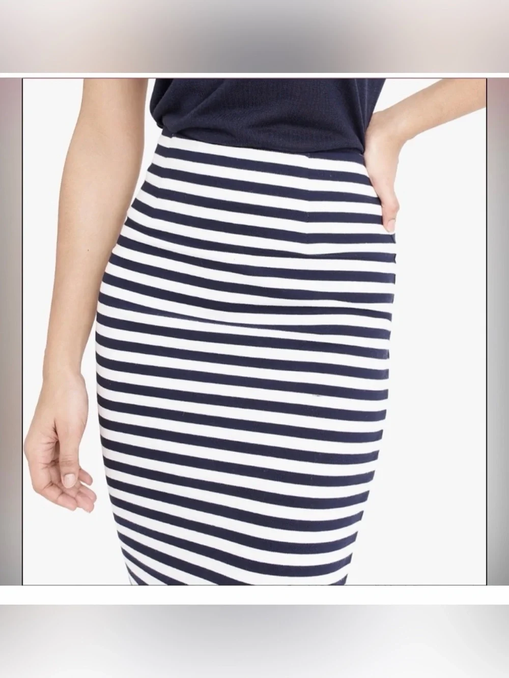 J. Crew striped nautical knit pencil skirt sz 2